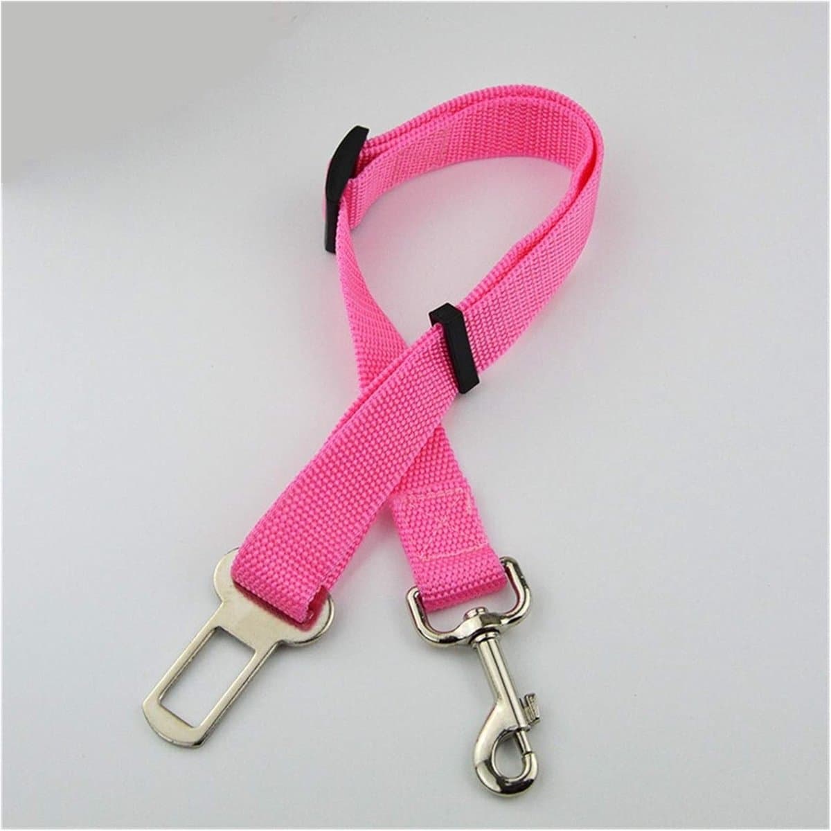 Huisdier Autogordel - Harnas Riem - Veilig Reizen - Verstelbaar Nylon - 45-72cm - Roze