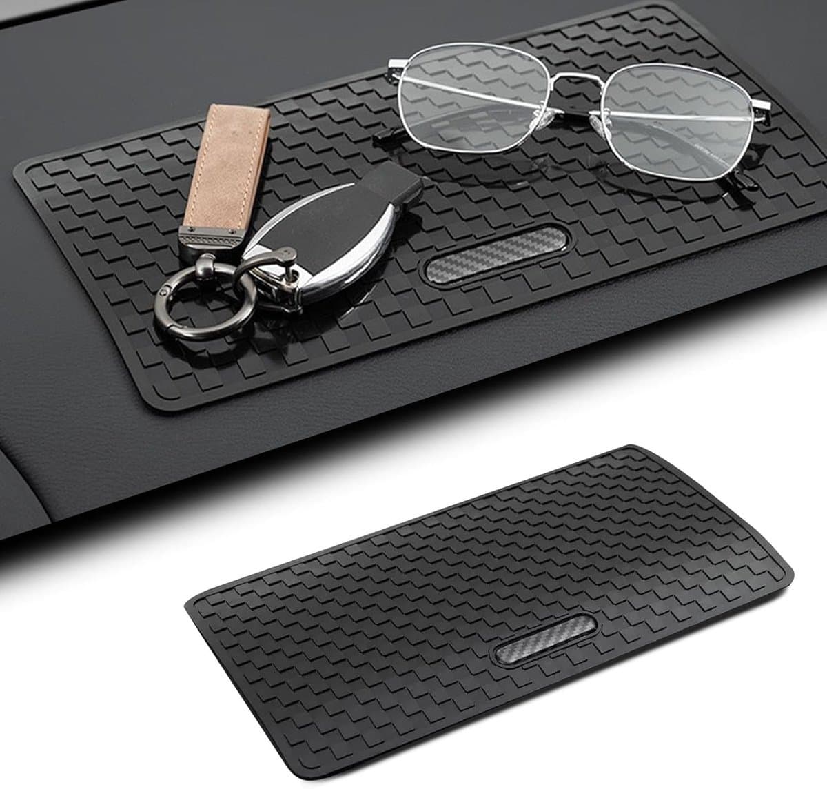 Dashboard Mat - Auto Organizer - Veilig Rijden - Geoptimaliseerde Roosterstructuur - 27 x 145 cm - Zwart