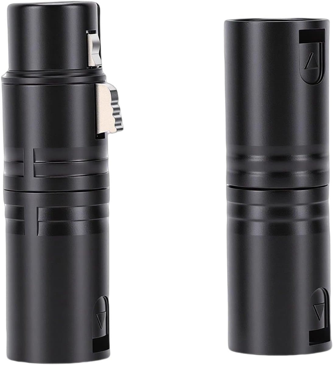 XLR Adapter - Geluidsadapter Koppeling - Professioneel Geluid - Veiligheidsvergendeling - 2 stuks - Zwart