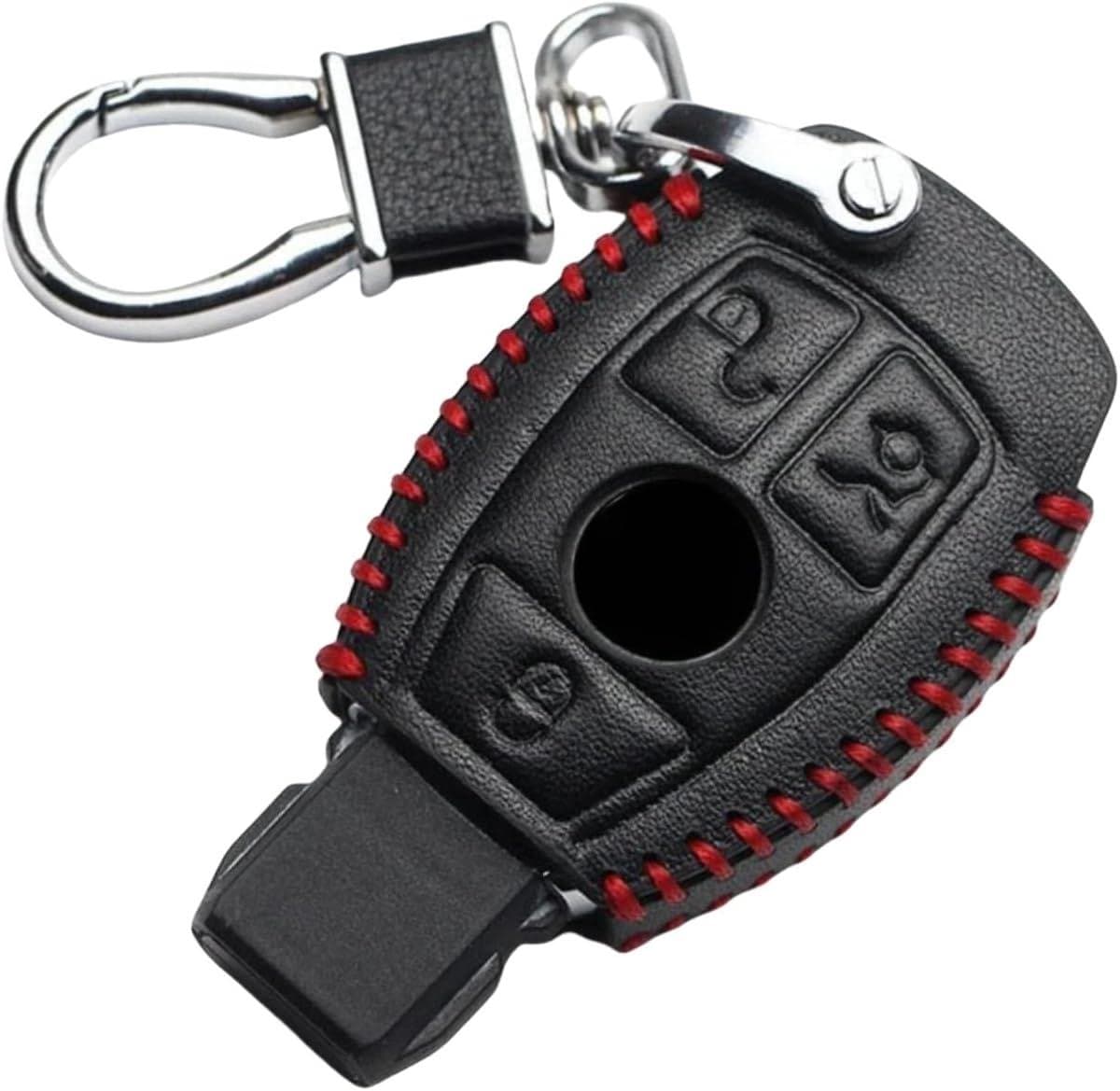 Autosleutel Hoes - Sleutelbeschermer Sleutelhoes - Sleutels Beschermen - Echt Leer - 6.5 x 4.5 x 1.3 cm - Zwart