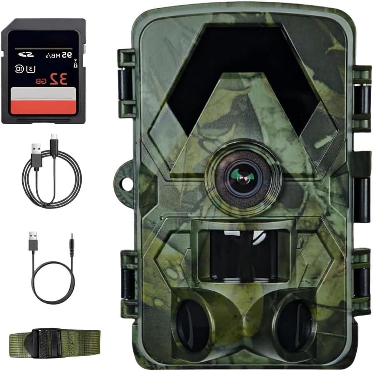 Wildcamera - Nachtzicht Camera - Dieren Observeren - Snelle Activering - 5K 60MP - Groen