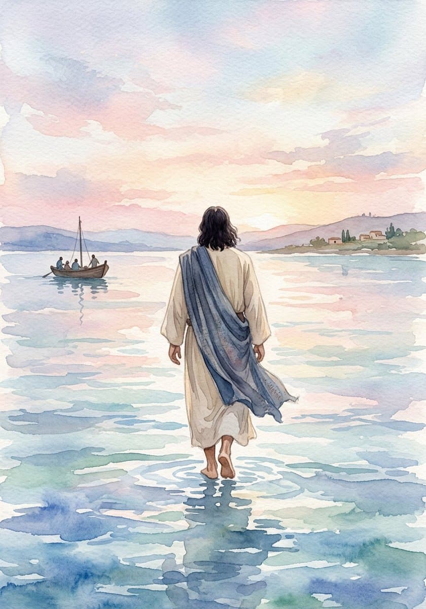 Melli Mello Walking on Water Christelijke Wall Art - Dibond / 50x70 cm