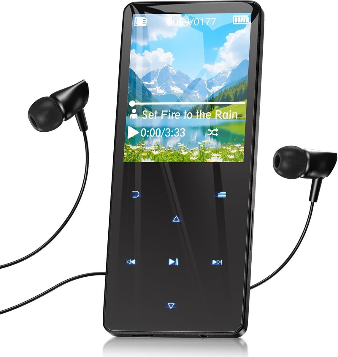 Thijox - 64GB MP3-speler Bluetooth 5.3 Draagbare Muziekspeeler voor Kinderen met Koptelefoon, Perfect voor Sport, FM-radio, Foto's, Opnames, E-boek, S