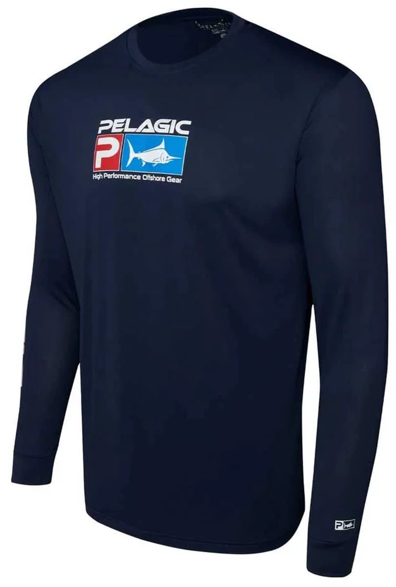 Pelagic Aquatek Deluxe Uv-werende Langarm T-shirt Blauw XL Man