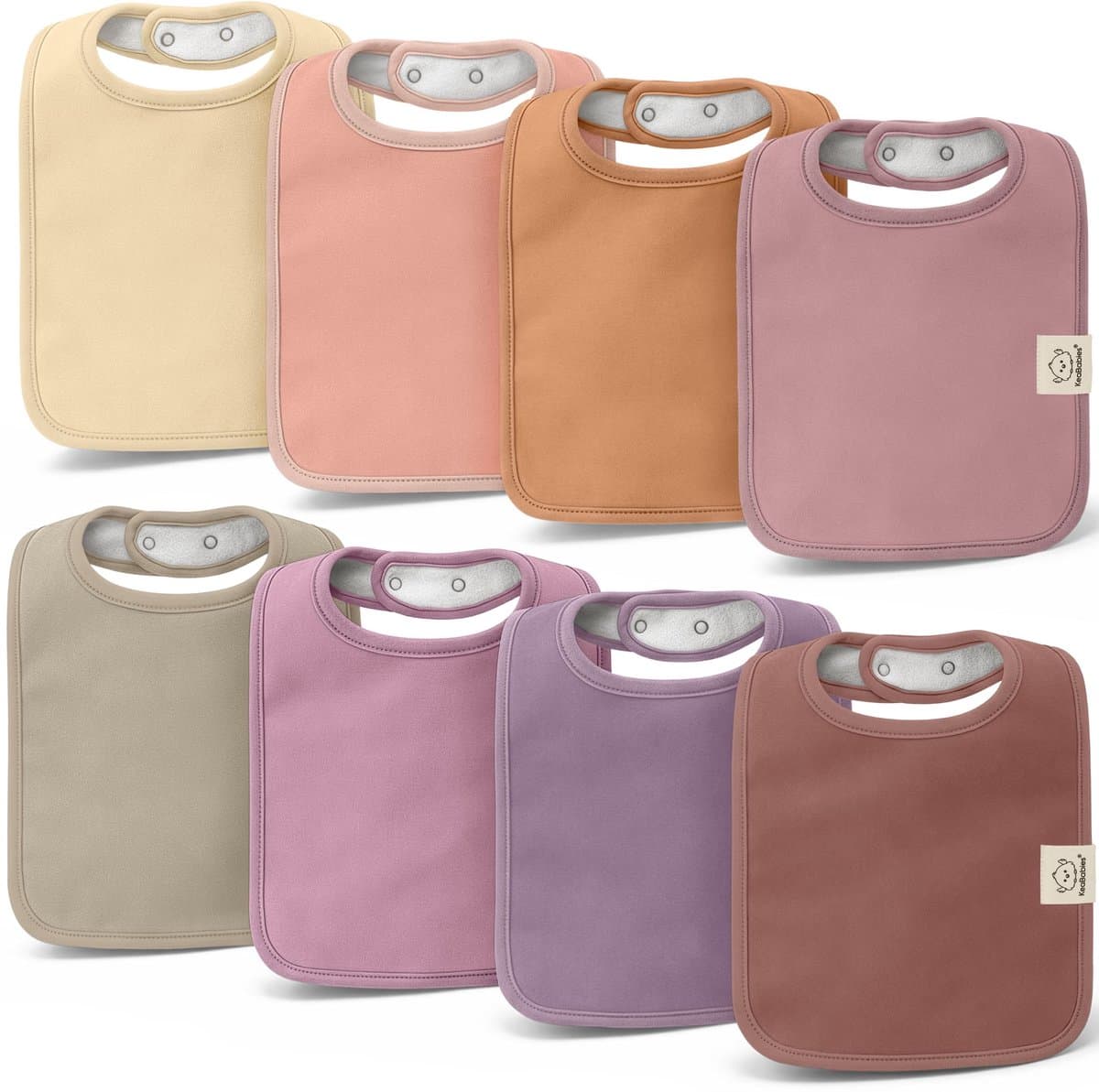 Omgoods - Set van 8 Organische Slabbetjes voor Baby's