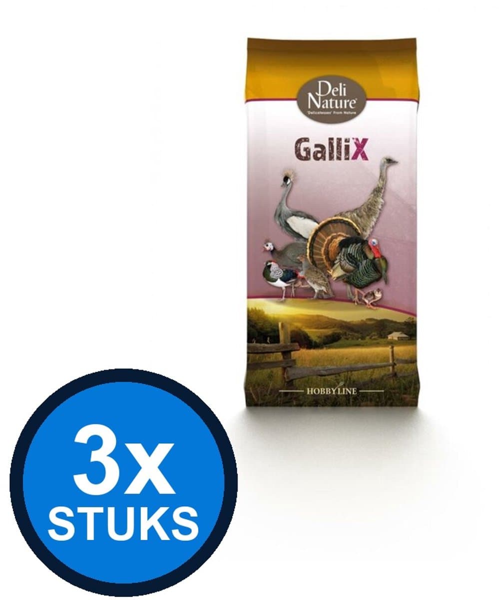 3x Deli Nature - GalliX ornamental power mix 4kg - Pluimveevoer - 4 kg