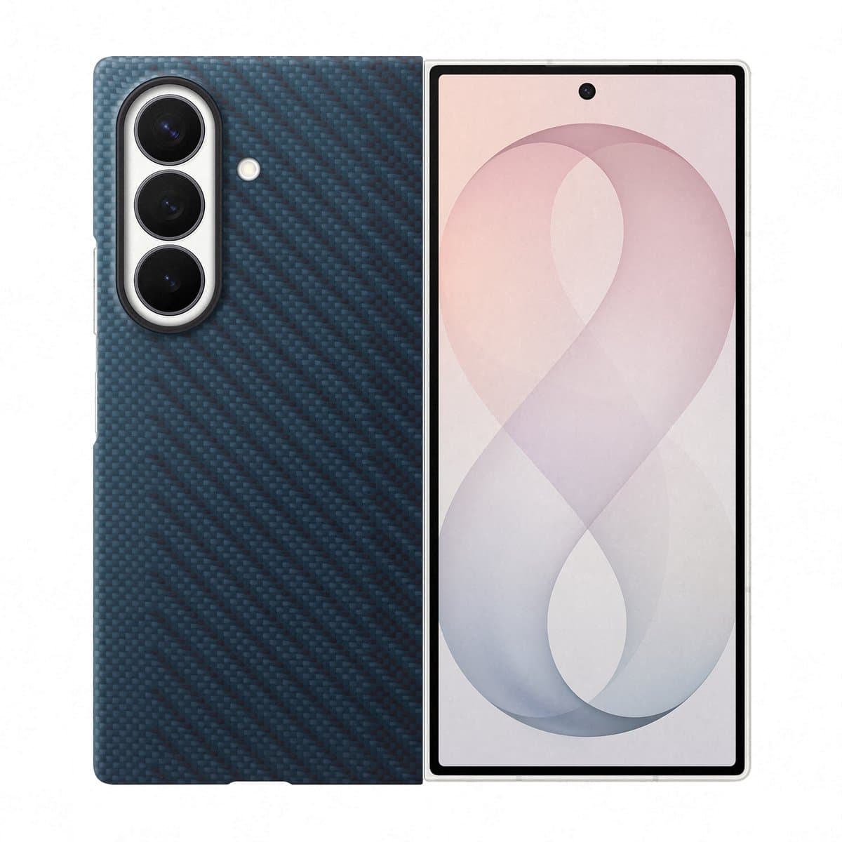 Samsung Galaxy Z Fold8 Ultra Hoesje - Carbon Magnet - Blauw