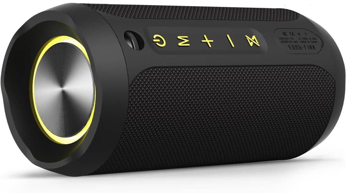 Draagbare Speaker - Draadloze Geluidsbox - Muziek Luisteren - IPX7 Waterdicht - 20 Uur Batterij - Zwart