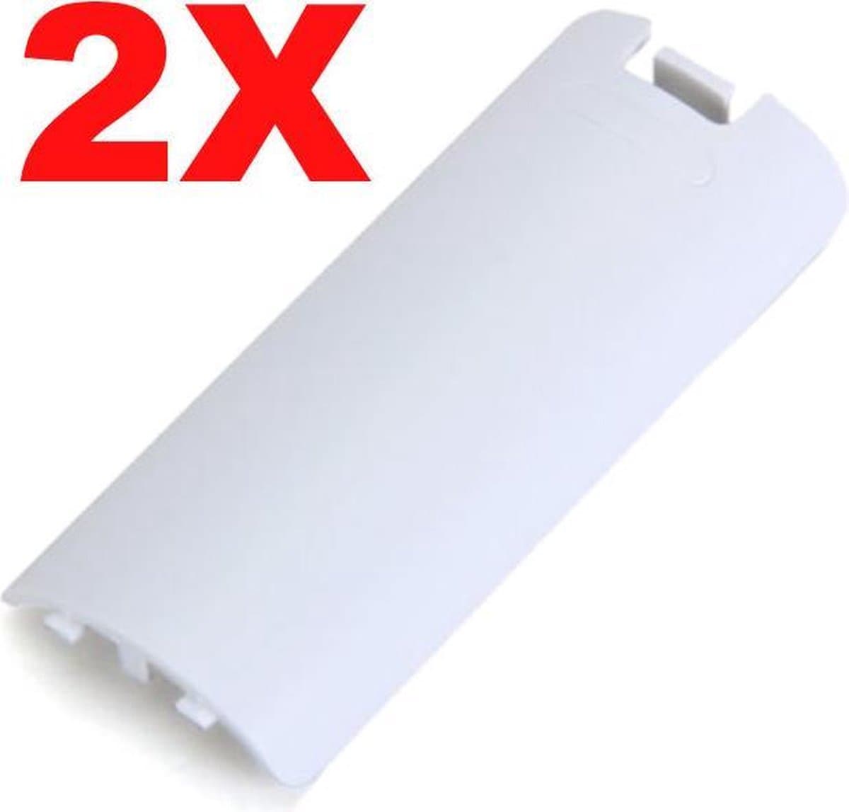 2 x Batterijklepje wit - geschikt voor Nintendo Wii remote