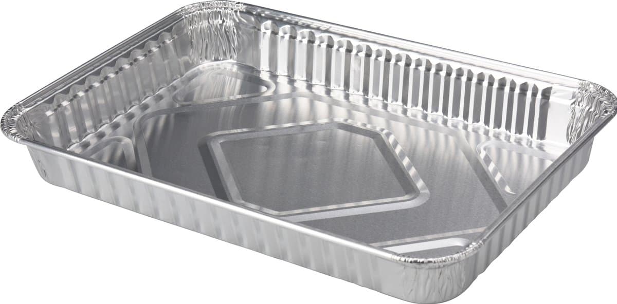 BBQ Collection Barbecue grillschalen - 5x stuks - 23 x 33 cm - vierkant - BBQ schalen - Vlees grillen - BBQ rooster