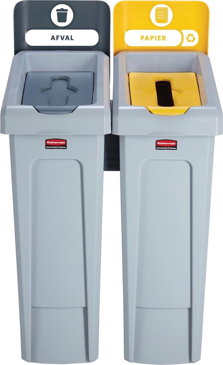 Rubbermaid - Labelset Slim Jim recyclingstation - 10 stuks - Labels