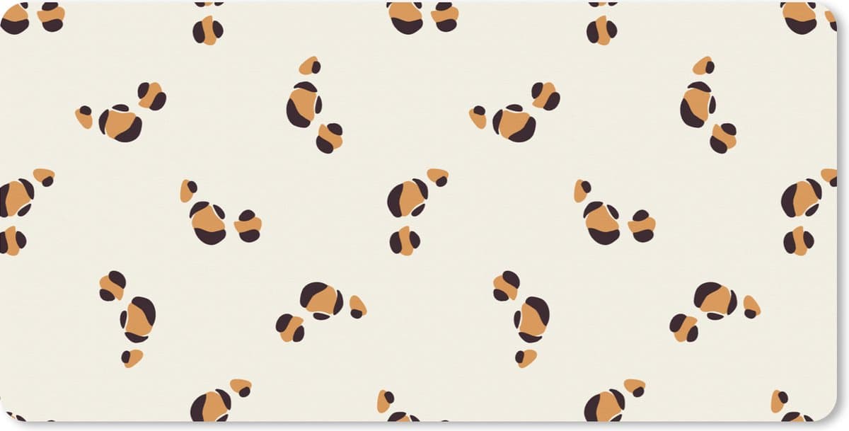 Muismat XXL 90x45 cm - Bureau onderlegger - Bureau mat Panter - Pastel - Dieren - Patronen - Bureaumat - Gaming mousepad xl - Bureaulegger groot - Computer deskmat