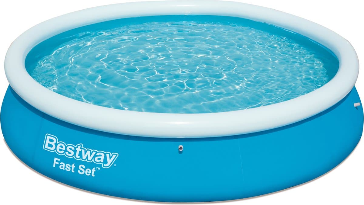 Bestway snel opzet zwembad - 366 x 76 cm, blauw met witte rand