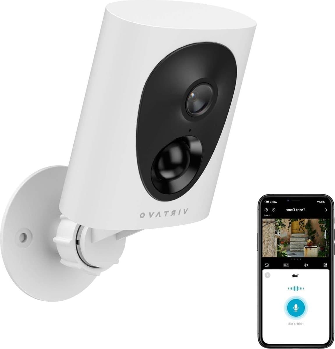 Outdoor Battery WLAN HD 1080P Wireless Camera Night Vision WiFi Outdoor-Indoor Long Standby Time Colors Night Vision Works with Alexa PIR 2-Way Audio Cloud-SD Spy Camera