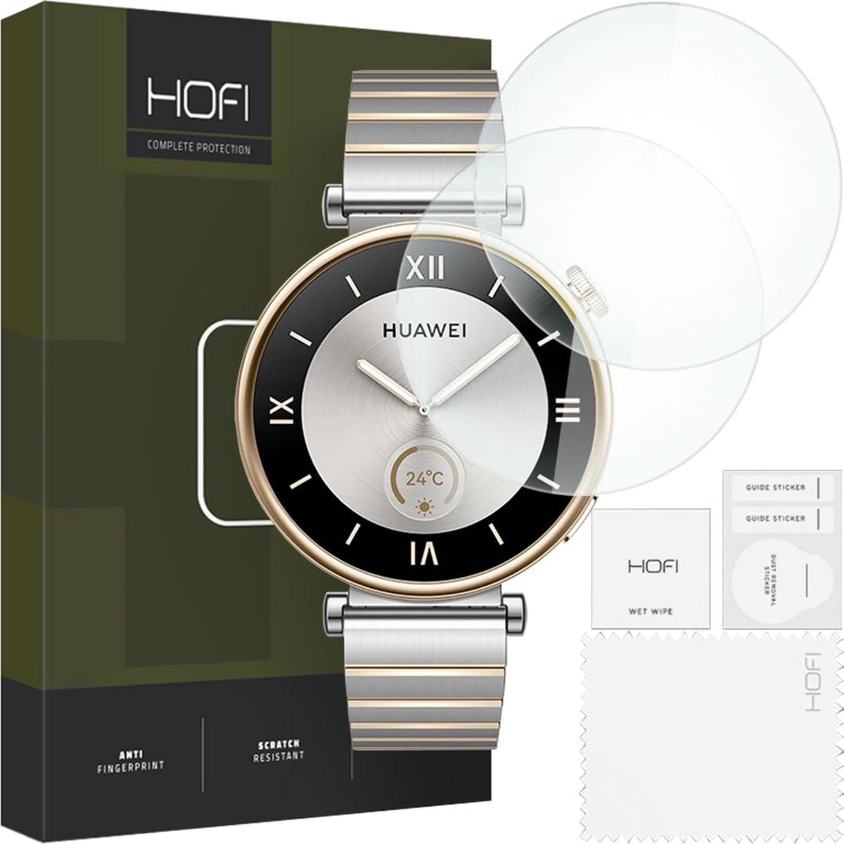 GEHARD - GLAS - HOFI GLASS PRO+ 2-PACK HUAWEI HORLOGE GT - 4 - (41 - MM) - HELDER