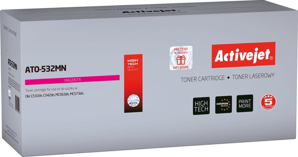 ActiveJet ATO-532YN toner voor OKI-printer; OKI 46490401 Vervanging; Opperste; 1500 pagina's; geel.