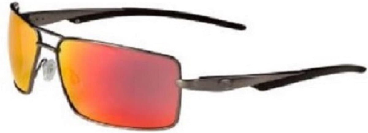 Sportbril TIFOSI Salvo, Matte Gunmetal, T-F790, Smoke Red lenzen, Pasvorm M / L