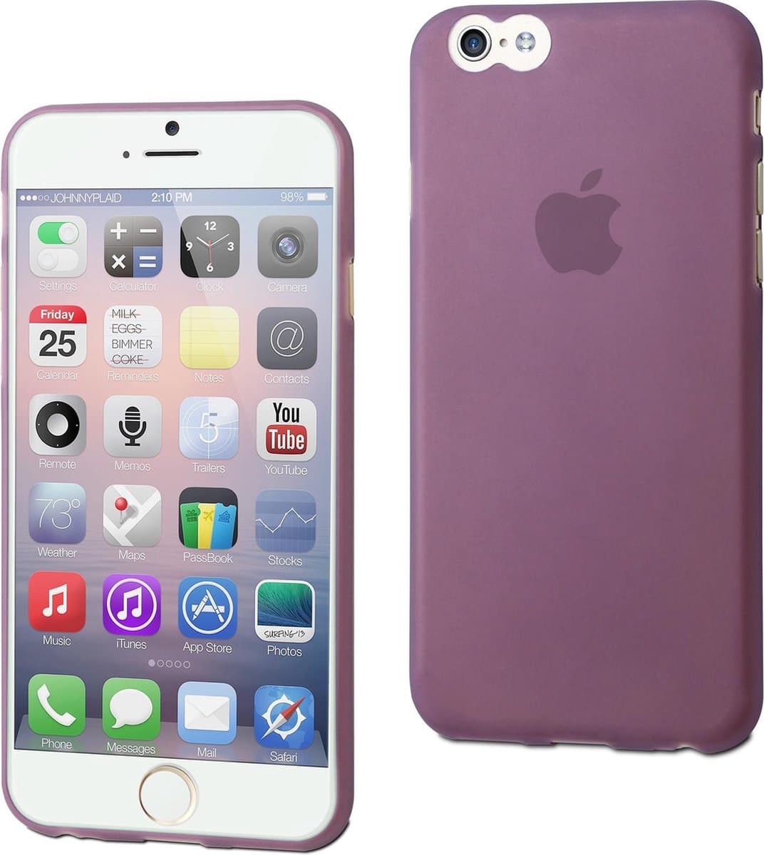 Muvit Back case crystal soft - paars - Apple iPhone 6