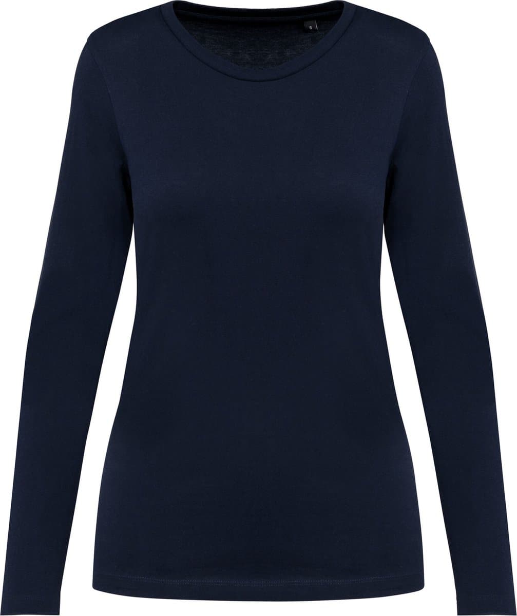 Kariban Premium Supima® dames-T-shirt ronde hals lange mouwen PK303 - Deep Navy - XL