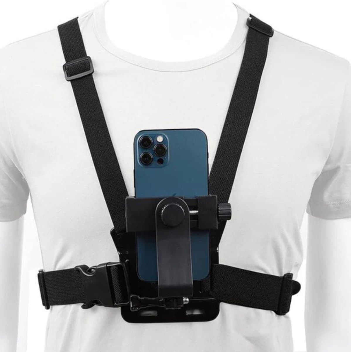 Chest Strap Borstharnas - Borstband voor mobiele telefoon - Chest Strap - Borstharnas - Camera Houder - LOUZIR
