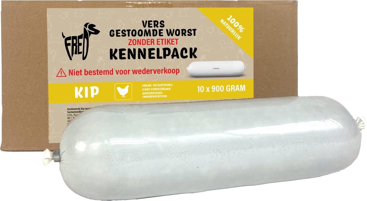 Vers Gestoomde Worst Kip 10x900g