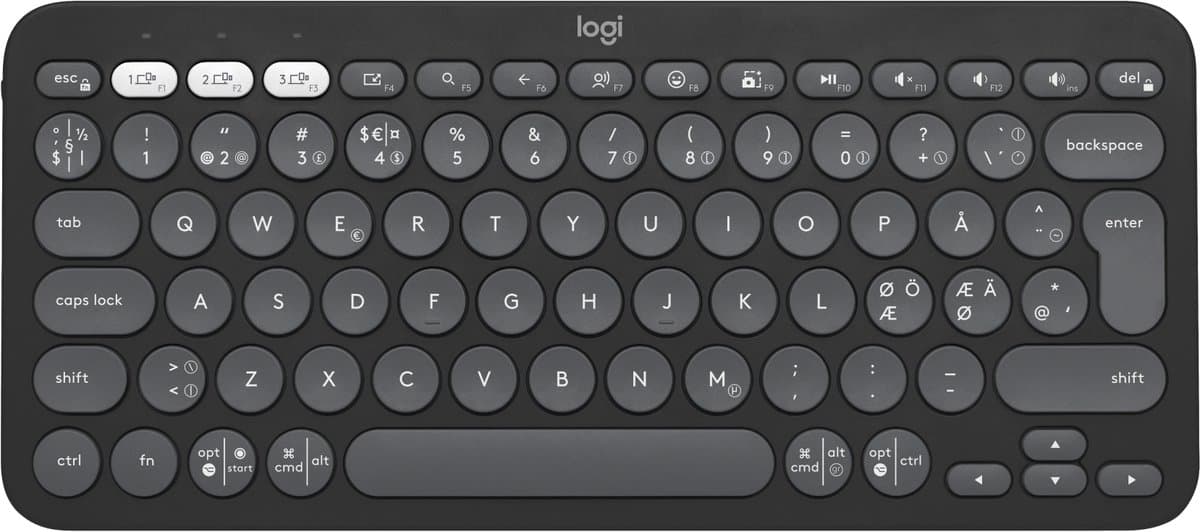 Logitech Pebble Keys 2 K380s - Draadloos Toetsenbord - Bluetooth - Qwerty - Graphite