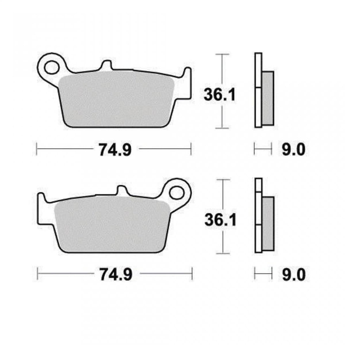 Plaquette de frein Vesrah pour Moto Gas gas 125 MC 2000 à 2010 AR Neuf