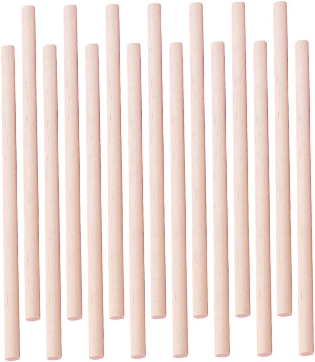 Ritmestokken Set - Houten Stokjes - Muziek Ontwikkeling - Afgeronde Punten - 30 cm Lengte - Khaki