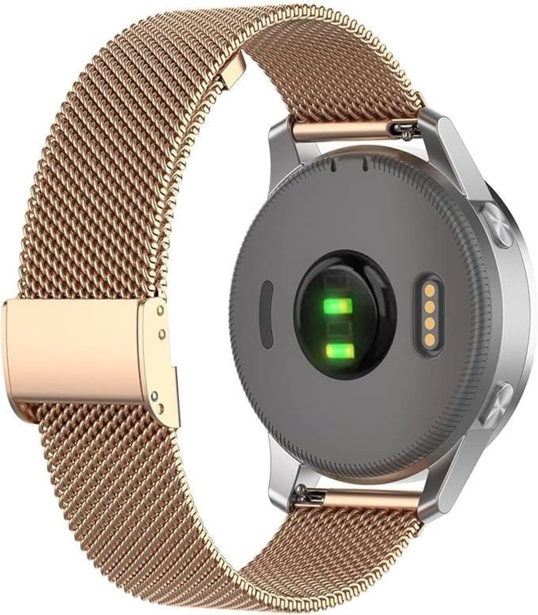 Metalen Horlogeband - Roestvrij staal band - Smartwatch Personaliseren - Mesh Roestvrij Staal - 20 mm - Zilver