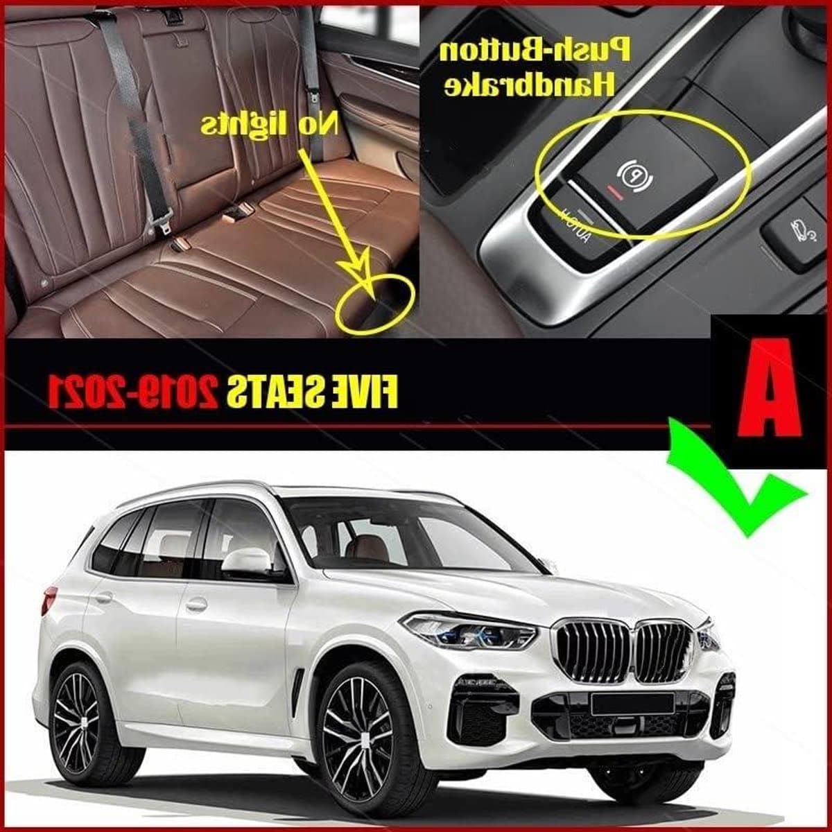 Auto Vloermatten - Voet Pads Matten - Bescherming Interieur - All-weather Ontwerp - Voor X5 G05 5 Zitplaatsen - Zwart Blauw