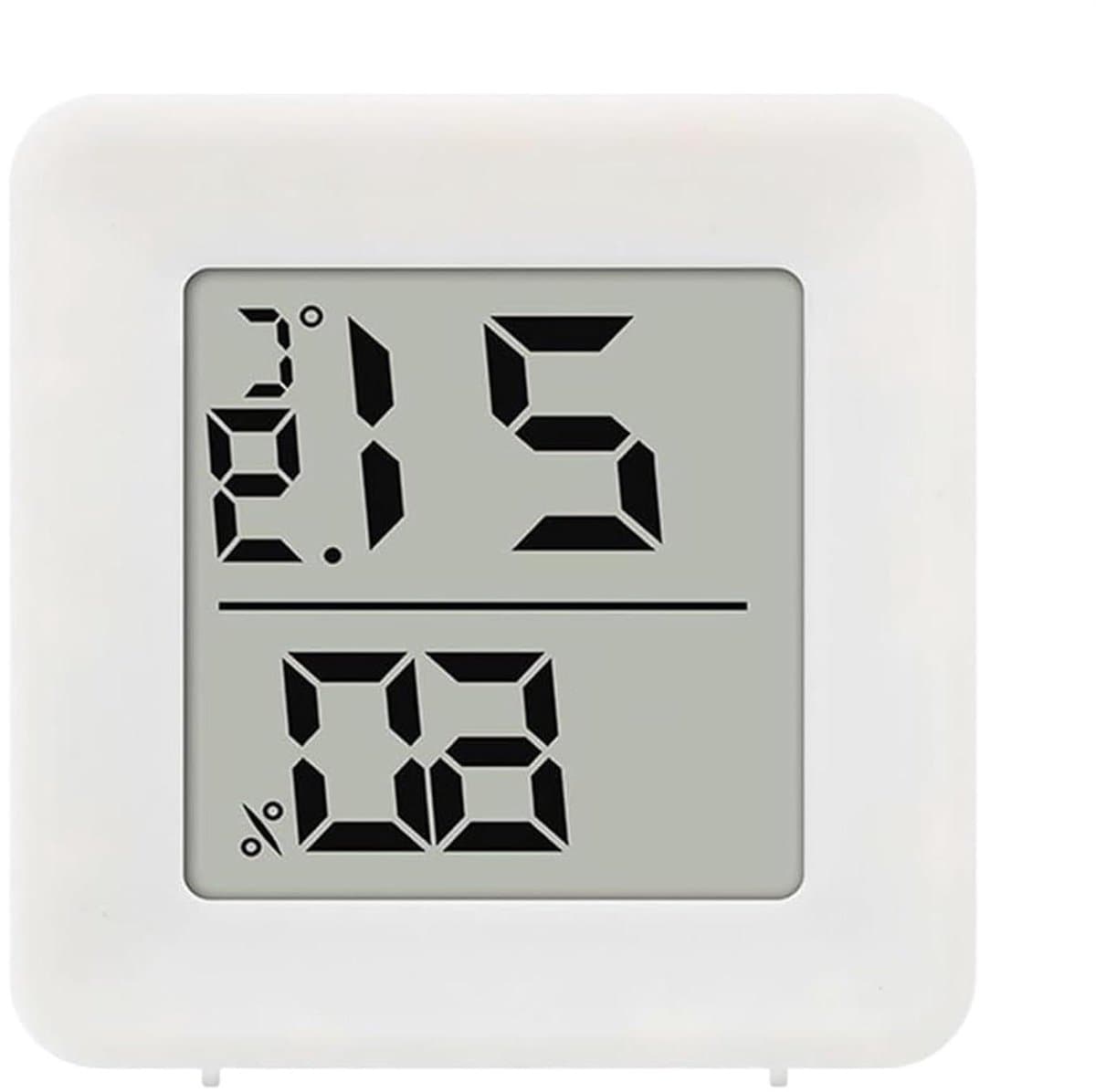 Vochtigheidsmeter Temperatuur - Hygrometer Monitor - Klimaat Beheersen - Duidelijke Digitale Weergave - 4.5 cm - Wit