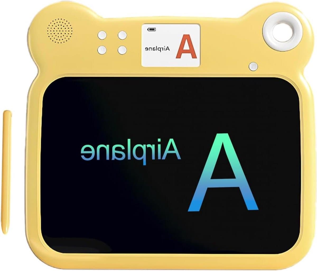 Tekentablet voor kinderen - Digitaal schoolbord - Creatief bezig zijn - Herbruikbaar en eco-vriendelijk - 20 cm scherm - Goud