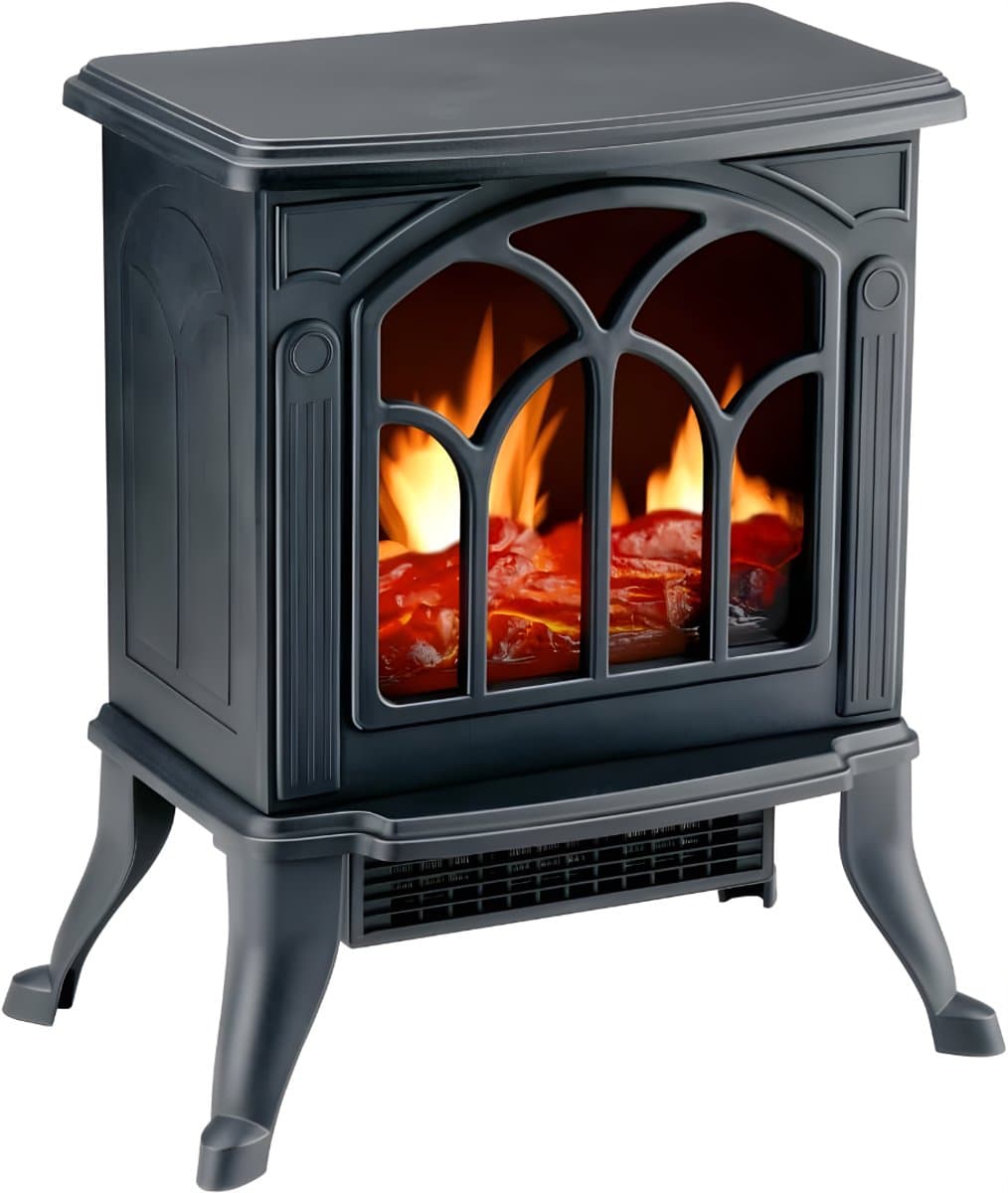AHD® Sfeerhaard Elektrisch - Tafelhaard - Sfeerhaard - Sfeerhaard met Schouw - Sfeerhaard Elektrisch Wandmontage - Zwart - 42cm x 24cm x 46cm