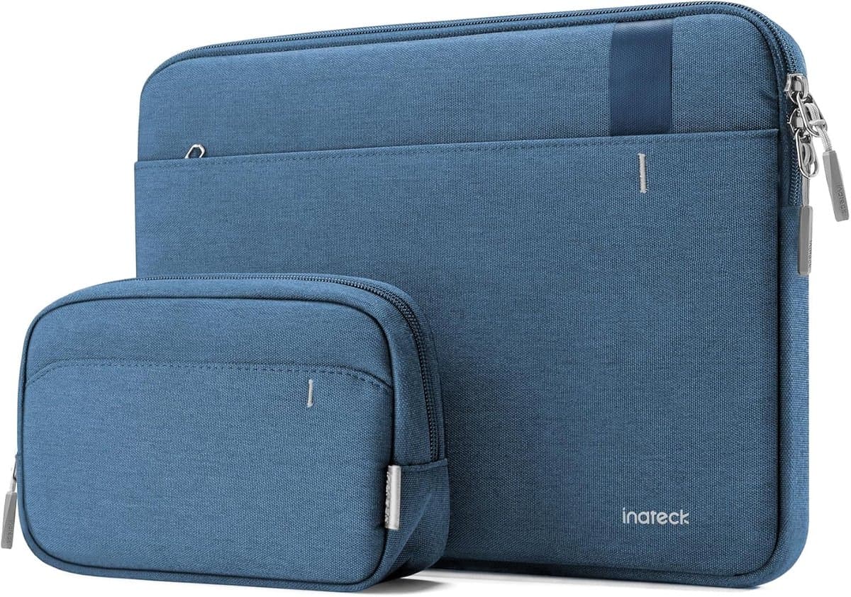 Inateck Laptoptas, 360 graden bescherming, compatibel met 13 inch MacBook Air M5 2026 M4 2025, M1/M2/M3 2018-2024, 13 inch MacBook Pro M1/M2 2016-2022, MacBook Neo 2026, 12,3 inch Surface Pro