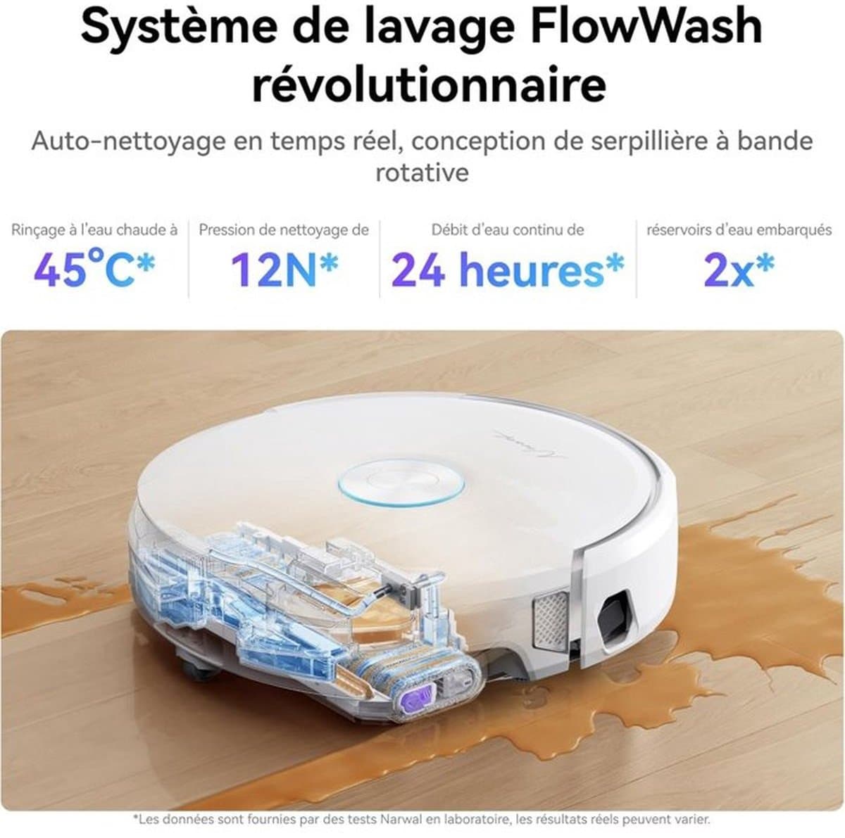 NARWAL FLOW - Robotstofzuiger en dweil met station - 22.000 Pa - DualFlow Anti-Tangle Huisdierhaar - FlowWash Wassysteem