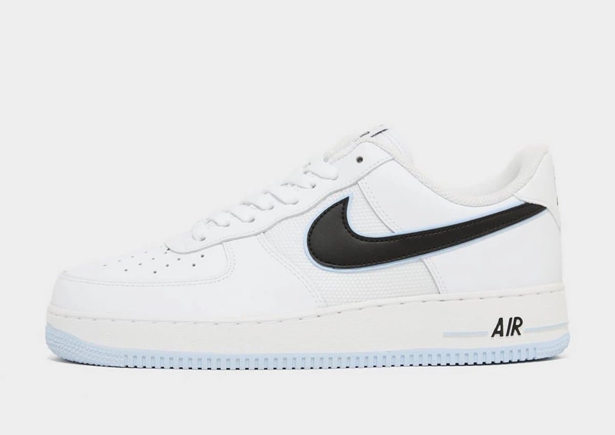 Nike Air Force 1 Low '07 White Black Hydrogen Blue - Sneakers - Unisex - Maat 41 - Wit/Zwart/Blauw