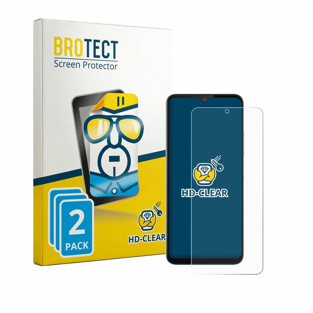 BROTECT - Screenprotector voor Fossibot S5 - Folie Beschermfolie transparant 2 Stuks