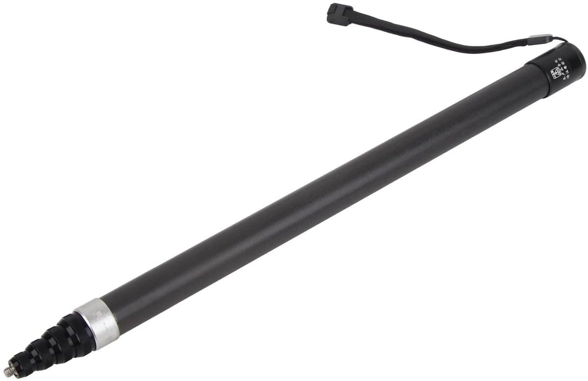 Dailygoods- Microfoonstatief 3 Meter - Telescopische Verlengstang - 9 Secties - Aluminium/Koolstofvezel - Lichtgewicht 260 gr - Verstelbare Lengte - Microfoonverlengstang