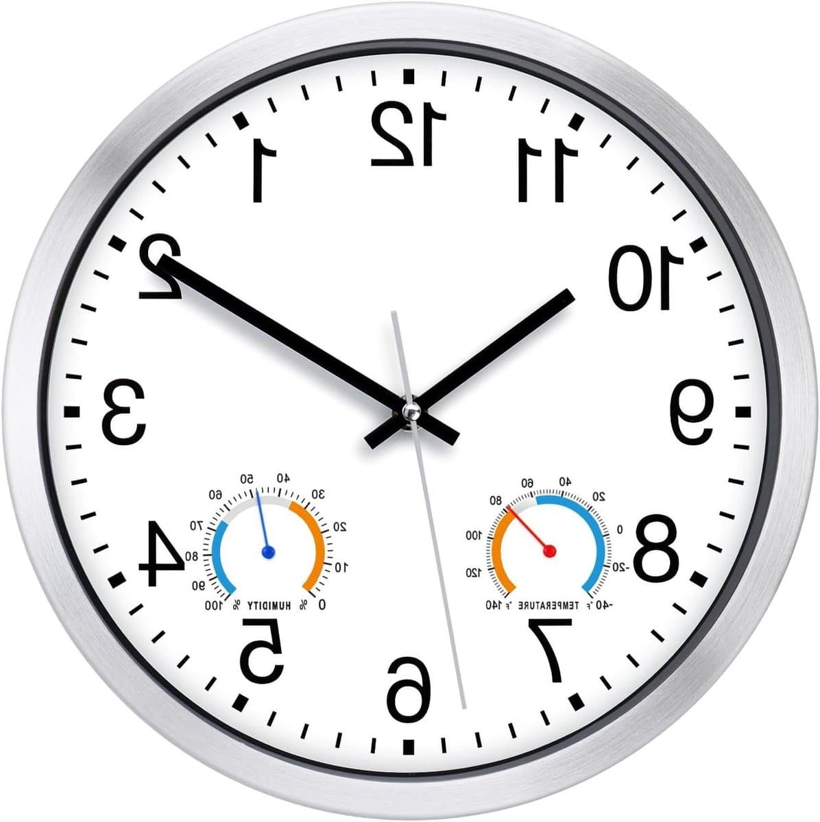 Buitenklok - Wandklok Terras - Weer Monitoren - Geïntegreerde Thermometer Hygrometer - 305 cm - Wit