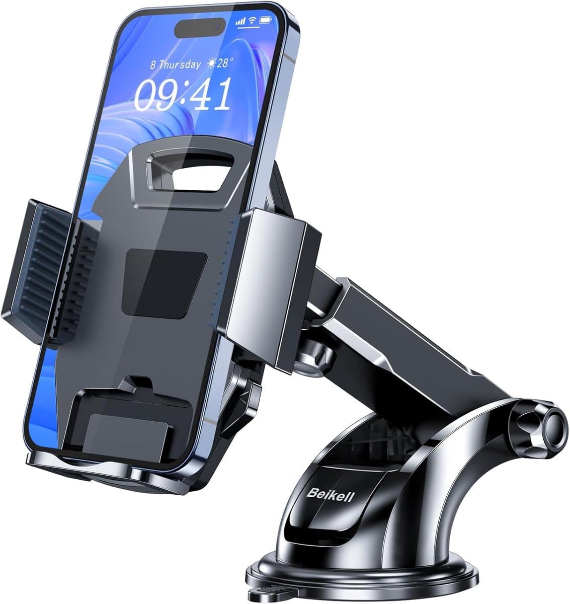 Telefoonhouder Auto - Smartphone Mount - Veilig Navigeren - 360 Graden Flexibel - 4.7-6.7 Inch - Zwart