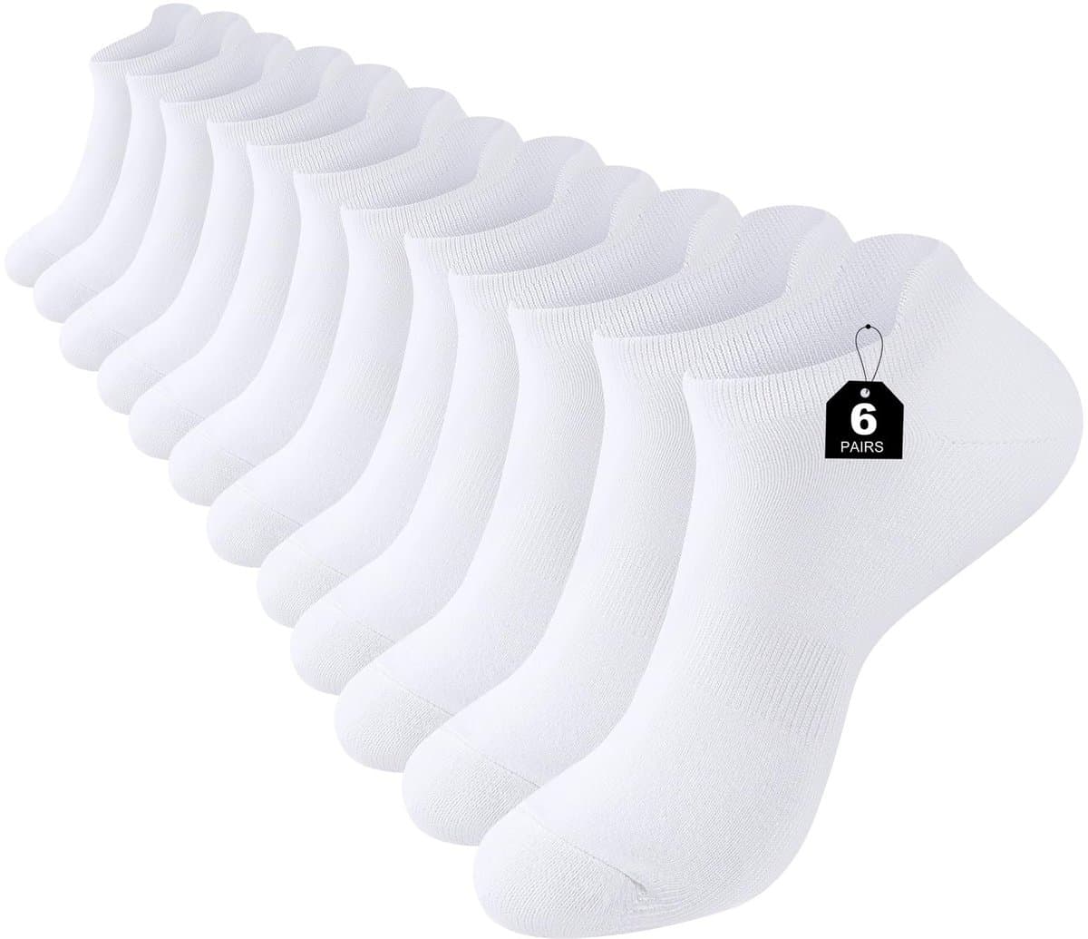 Dailygoods - 6 Paar Bamboe Sneakersokken Antislip Ademend voor Sport