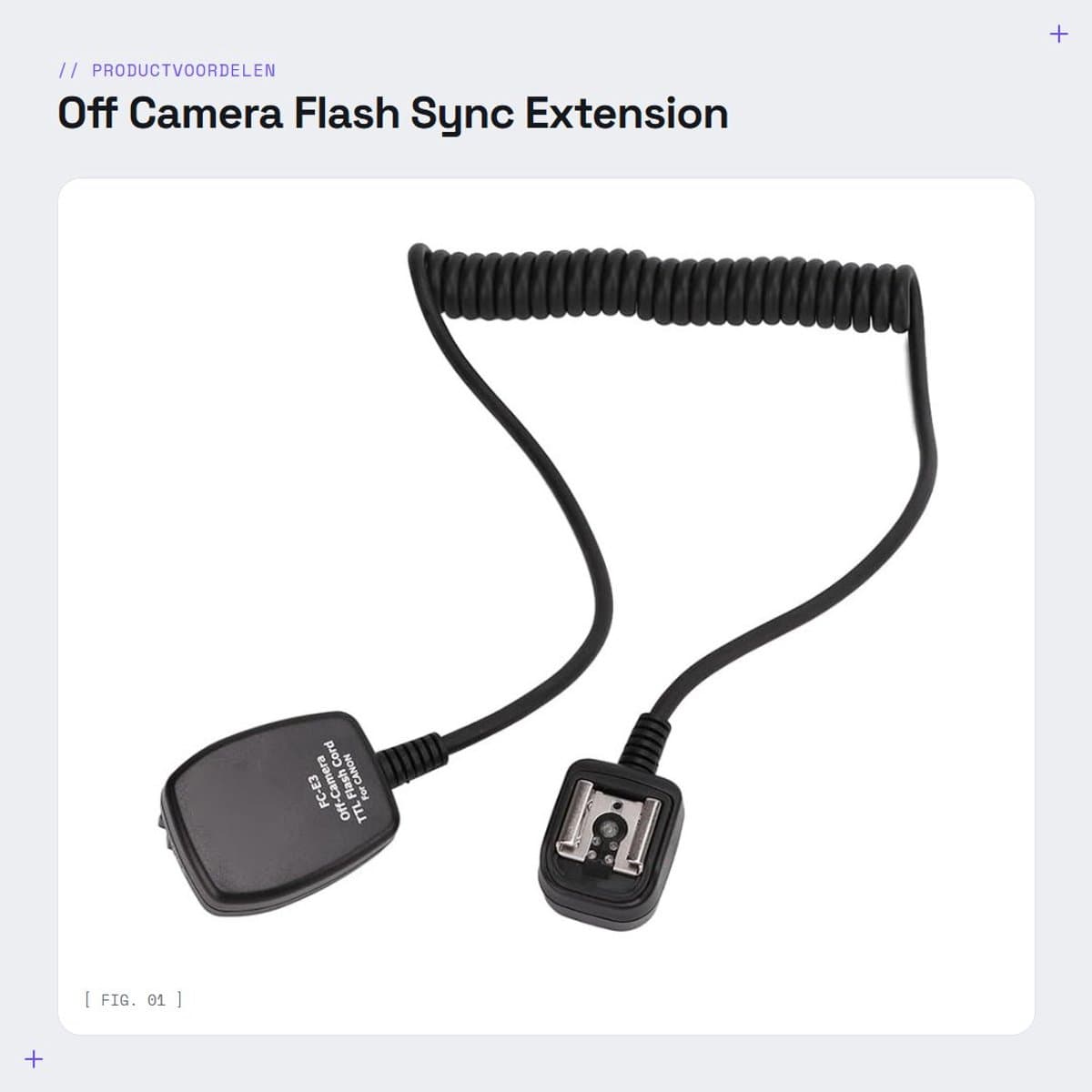 Dailygoods - Off Camera Flash Sync Extension Cord voor Camera's
