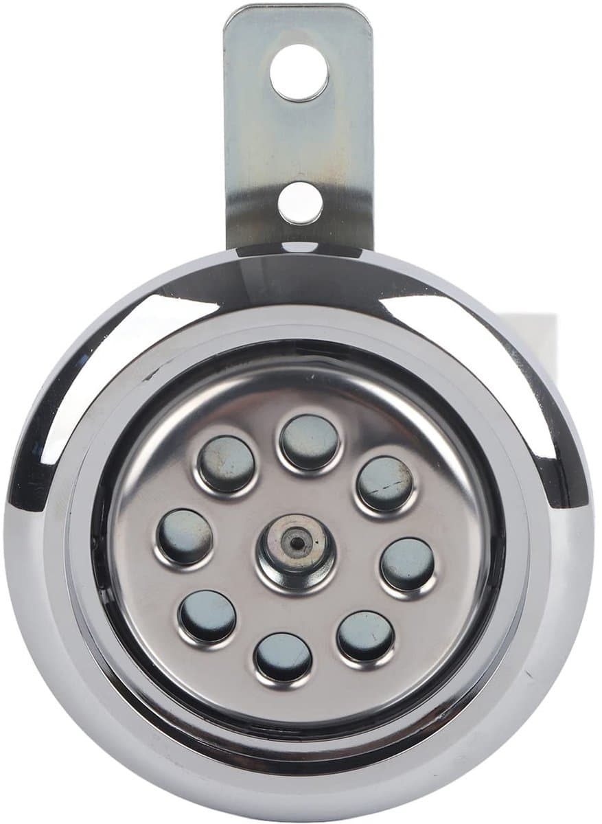 Dailygoody - Motorfiets Hoorn - Waterdichte Luidspreker - 110dB Geluid - Zilver - Universele Montage - Geschikt voor Motoren - 85 mm Diameter