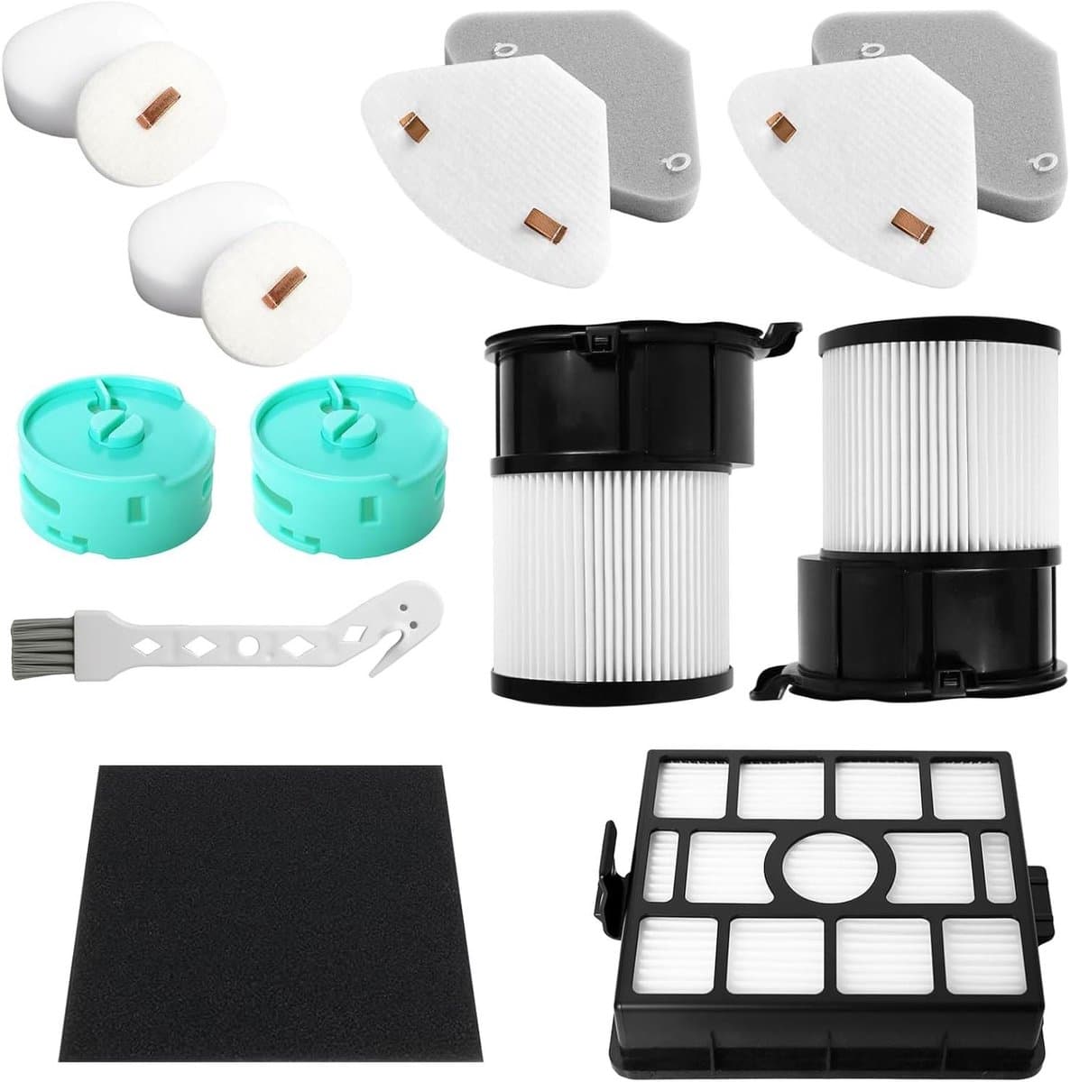 Stofzuiger Filters - Reserveonderdelen Set - Stofzuiger Onderhoud - Perfecte Pasvorm - 10 Delig - Wit
