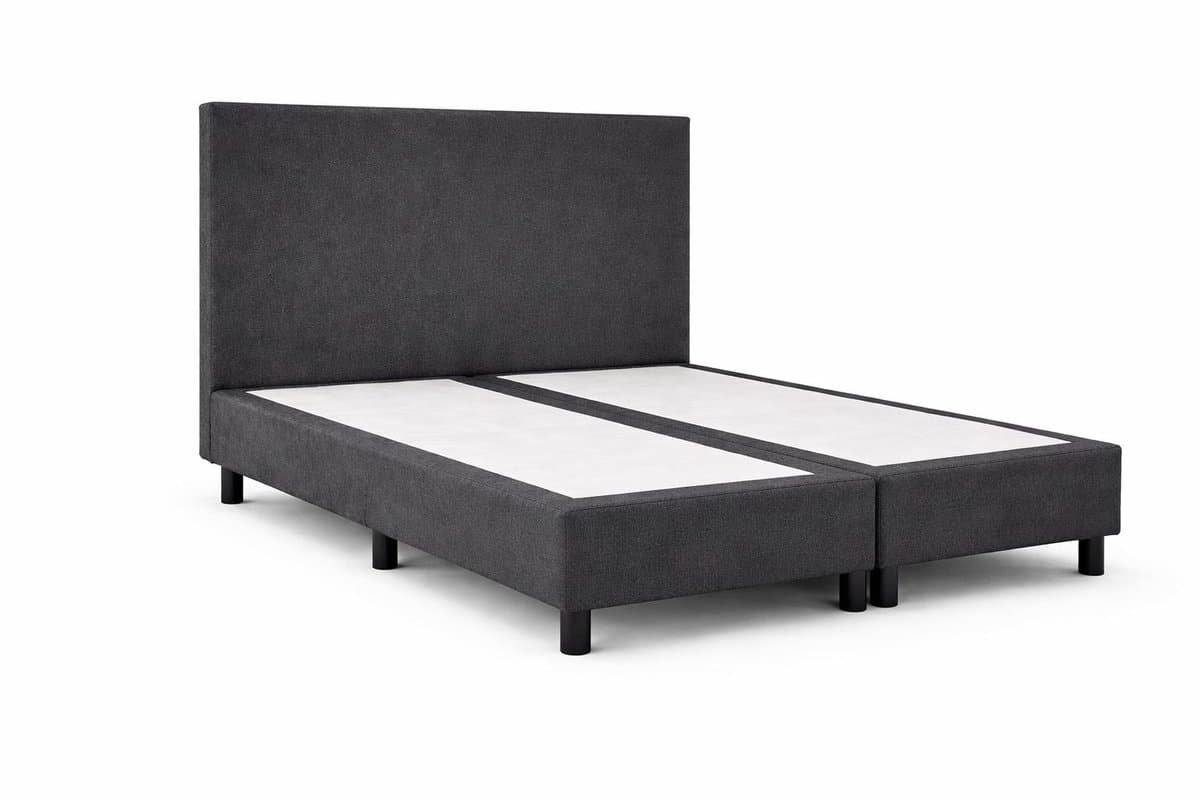 Boxspring Ayla Royal - 120x210 Zonder matras - Antraciet Glad - Ayla Matrassen - 1 persoons