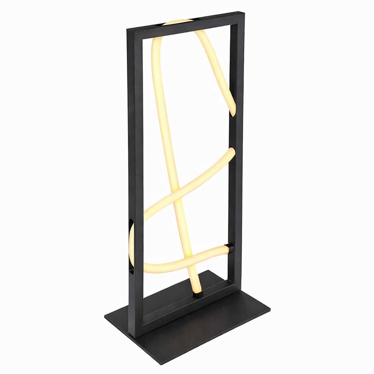 LED tafellamp Tafellamp Woonkamerlamp Nachtlamp Nachtlamp, metaal aluminium kunststof zwart wit opaal, 1x 13,2W 530Lm 3000K warm wit, H 45,4 cm