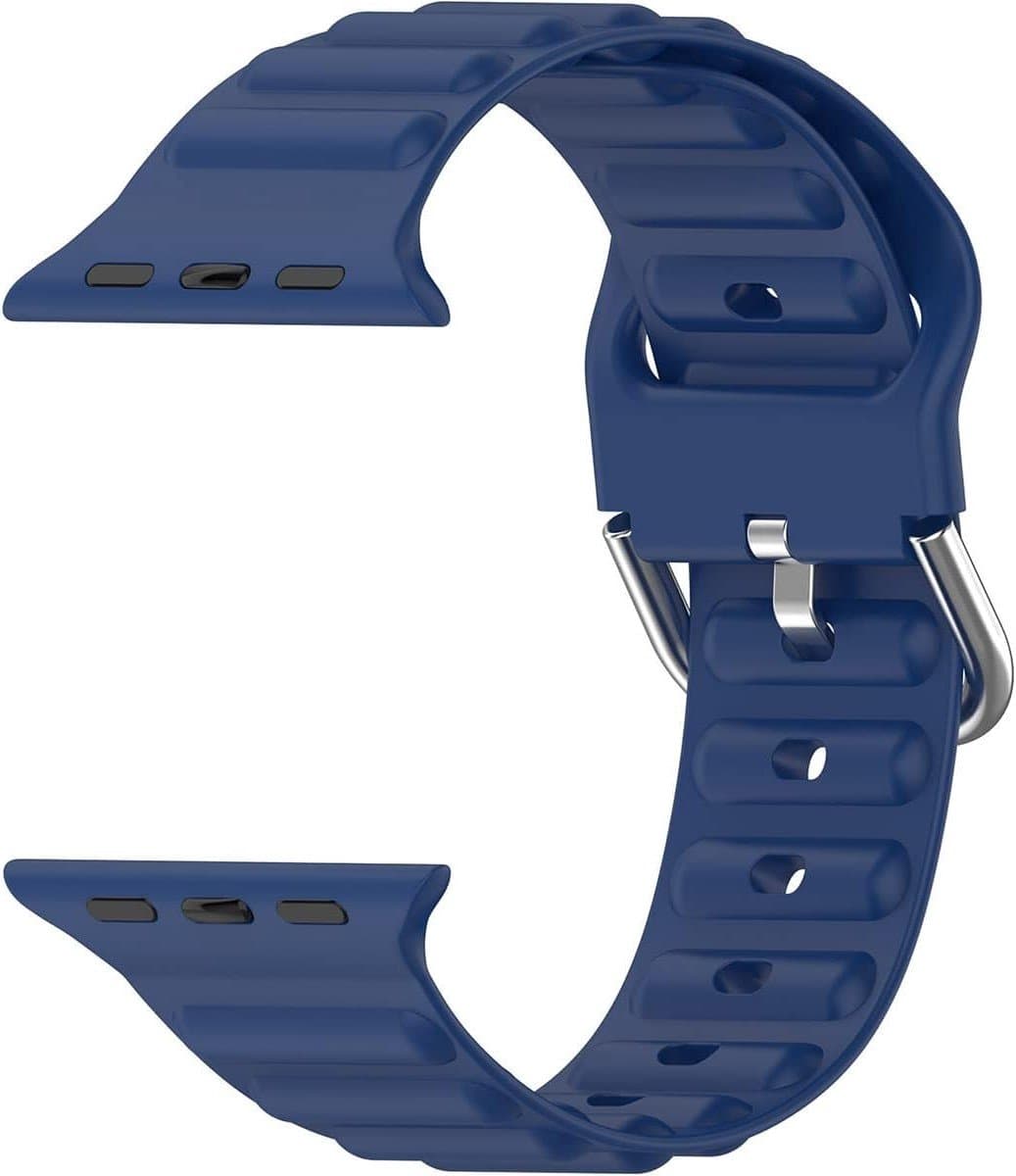 Zachte Siliconen Sportband voor Apple Watch 38mm tot 49mm, Vervangband voor Mannen en Vrouwen, Geschikt voor iWatch SE en Series 1 tot 8