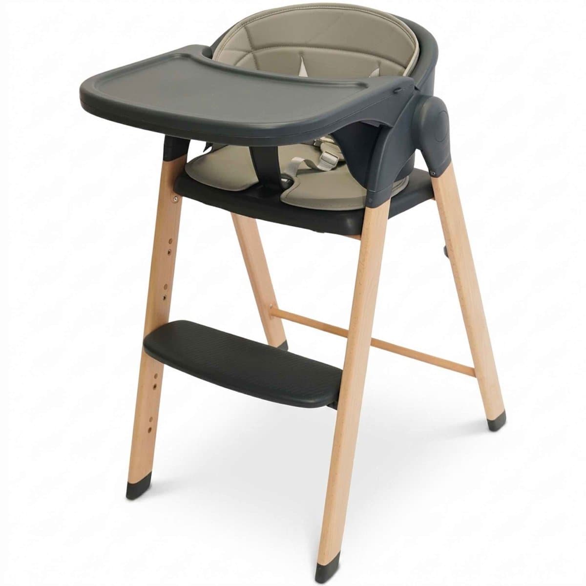 Bo Jungle - Grow With Me High Chair Shady Grey - Verstelbaar - Comfortabel - Ergonomisch