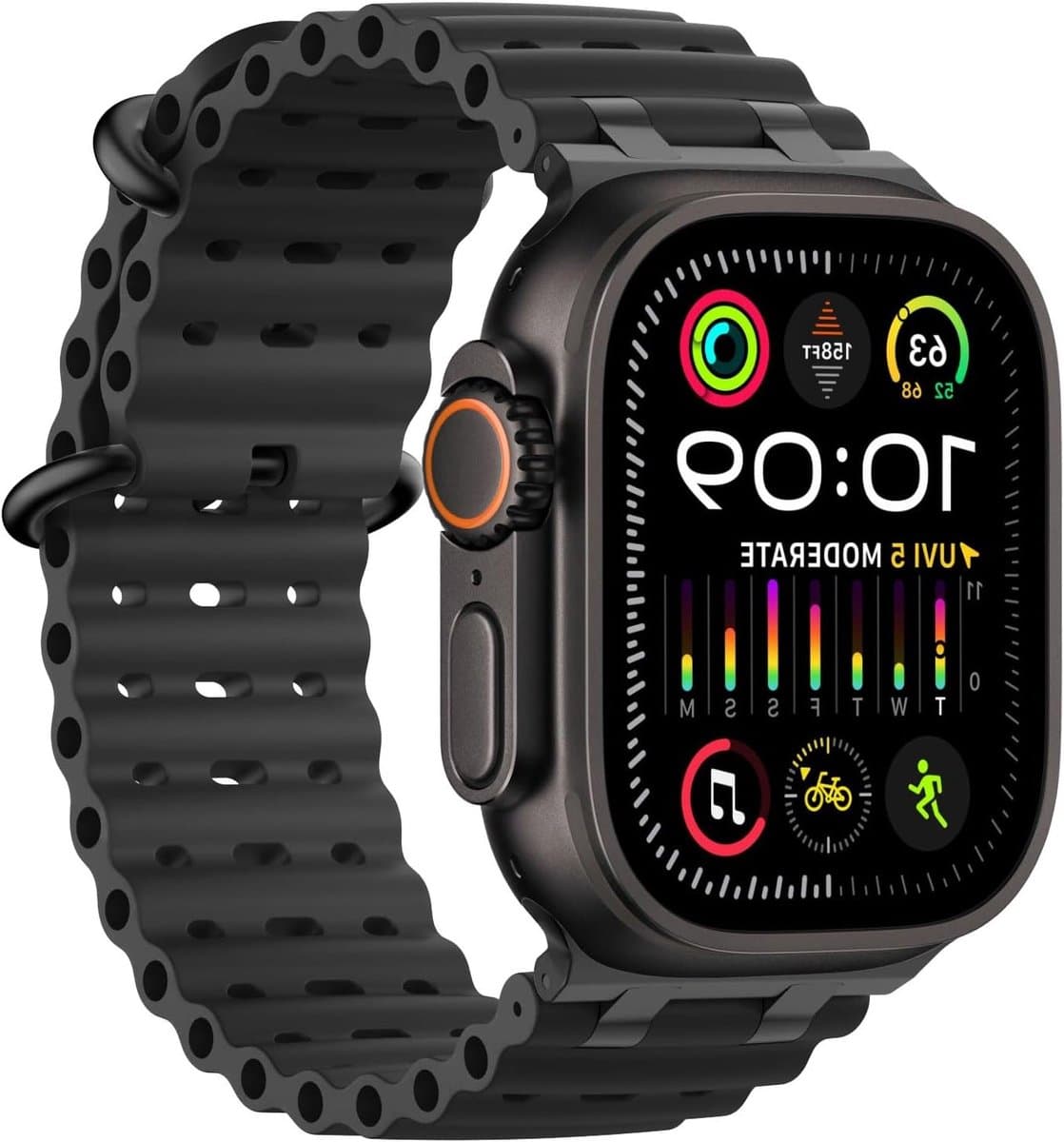 Verbeterde sportband voor Apple Watch 49mm 46mm 45mm 44mm 42mm - Silicone vervangband voor iWatch Series 1 t/m 11, SE en Ultra modellen