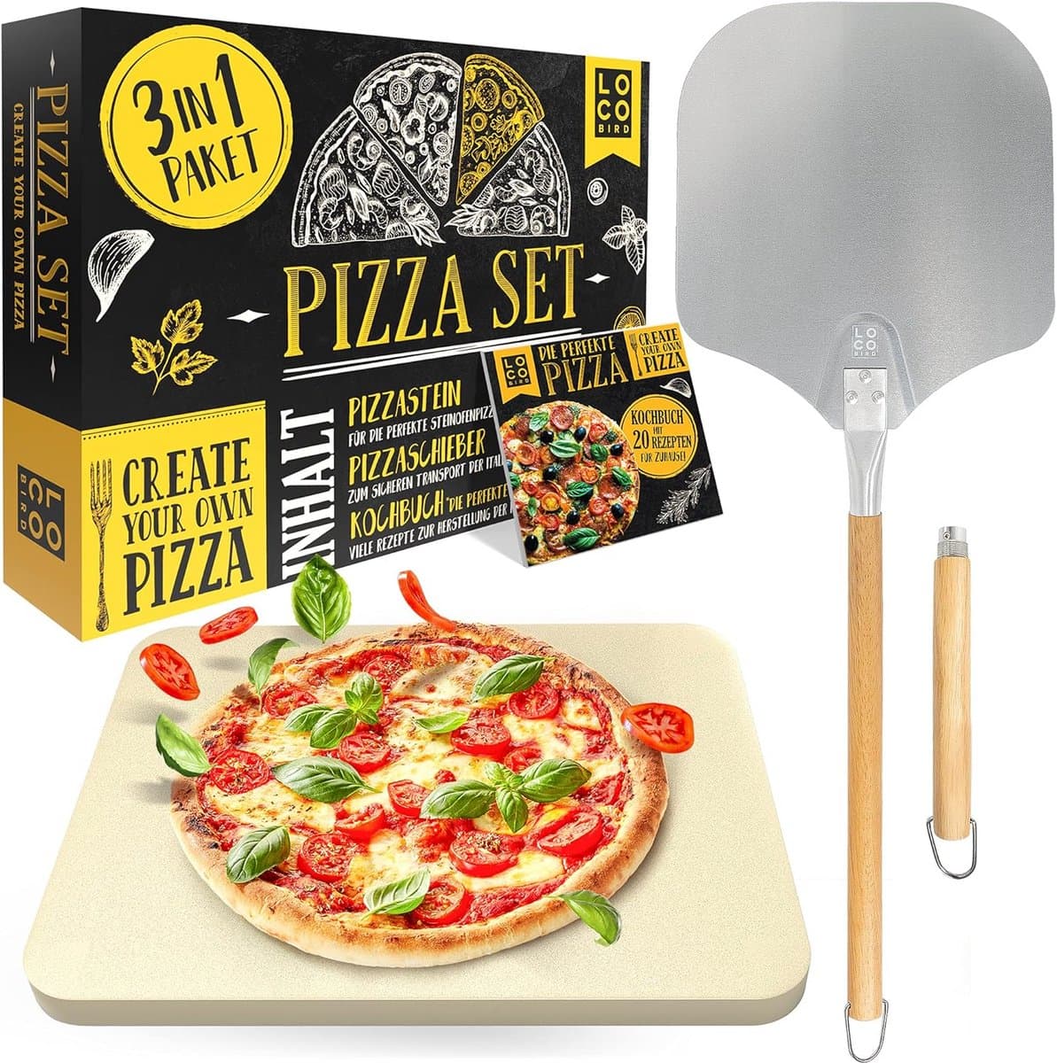 Set van 3 Rechthoekige Pizzastenen voor Oven en Gasbarbecue voor Krokante Bodem